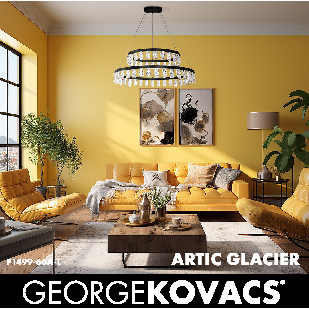 Artic Glacier LED 49.25 inch Coal Chandelier Ceiling Light